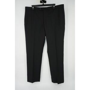 Neiman Marcus Pinot Dress Pants Black Loro Piana Zelander Wool Made Italy 40x31